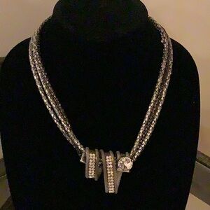 Sliver and black necklace